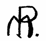 Indiscernible: monogram (Read as: MP, PM)