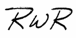 Indiscernible: monogram (Read as: RWR)