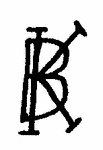 Indiscernible: monogram (Read as: KB, BK)