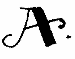 Indiscernible: monogram (Read as: A, HA)