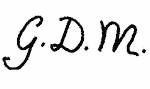 Indiscernible: monogram (Read as: GDM)