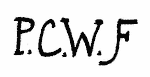 Indiscernible: monogram (Read as: PCWF)