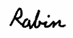 Indiscernible: alternative name or excluded surname, hindu (Read as: RABIN)