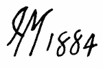 Indiscernible: monogram (Read as: JM, GM)