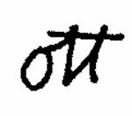 Indiscernible: monogram (Read as: OTT)