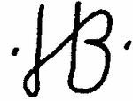 Indiscernible: monogram (Read as: HB)