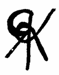 Indiscernible: monogram, symbol or oriental (Read as: QK, PK, RK)