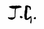 Indiscernible: monogram (Read as: JG, JC)