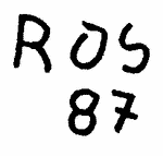Indiscernible: monogram, alternative name or excluded surname (Read as: ROS)