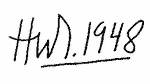 Indiscernible: monogram (Read as: HW, TTW, TTWR, H)