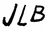 Indiscernible: monogram (Read as: JLB)