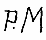 Indiscernible: monogram (Read as: PM )