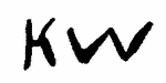 Indiscernible: monogram (Read as: KW)