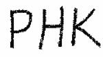 Indiscernible: monogram (Read as: PHK)