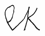 Indiscernible: monogram (Read as: EK, LK)