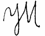 Indiscernible: monogram (Read as: JM)