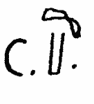 Indiscernible: monogram, illegible (Read as: C.P., C.R., C.T.)