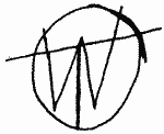 Indiscernible: monogram (Read as: WT, TW)