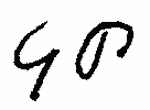 Indiscernible: monogram, illegible (Read as: GP, GU)