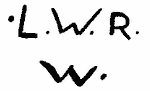 Indiscernible: monogram (Read as: LWRW)