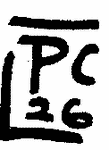 Indiscernible: monogram (Read as: PC)