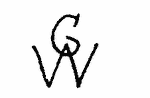 Indiscernible: monogram (Read as: WG, GW)