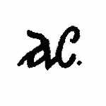 Indiscernible: monogram (Read as: AC)