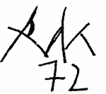 Indiscernible: monogram, symbol or oriental (Read as: MK)