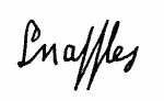Indiscernible: illegible, alternative name or excluded surname (Read as: SNAFFLES)