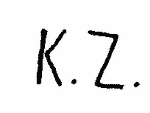 Indiscernible: monogram (Read as: KZ)