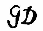 Indiscernible: monogram (Read as: GD)