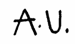 Indiscernible: monogram (Read as: AU, AV)