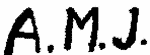 Indiscernible: monogram (Read as: AMJ)