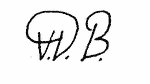 Indiscernible: monogram (Read as: VDB)
