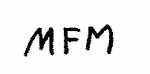 Indiscernible: monogram (Read as: MFM)