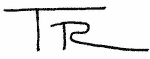 Indiscernible: monogram (Read as: TR)