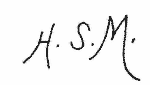 Indiscernible: monogram (Read as: HSM)