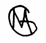 Indiscernible: monogram (Read as: GM, MG, M)