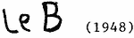 Indiscernible: monogram (Read as: LEB)