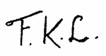 Indiscernible: monogram (Read as: FKC, FKL)