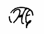 Indiscernible: monogram, symbol or oriental (Read as: HE, HJ)