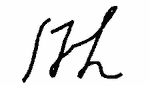 Indiscernible: monogram, illegible (Read as: HL, IH)