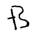 Indiscernible: monogram, illegible (Read as: B, TB, FB)