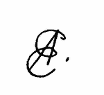 Indiscernible: monogram, symbol or oriental (Read as: EA)