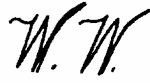Indiscernible: monogram (Read as: WW)
