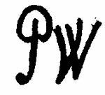 Indiscernible: monogram (Read as: PW)