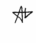 Indiscernible: monogram, symbol or oriental (Read as: AB, AH)