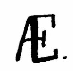 Indiscernible: monogram (Read as: AE, E, EA)