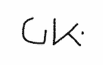 Indiscernible: monogram (Read as: GK, UK)