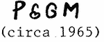 Indiscernible: monogram (Read as: P&GM)